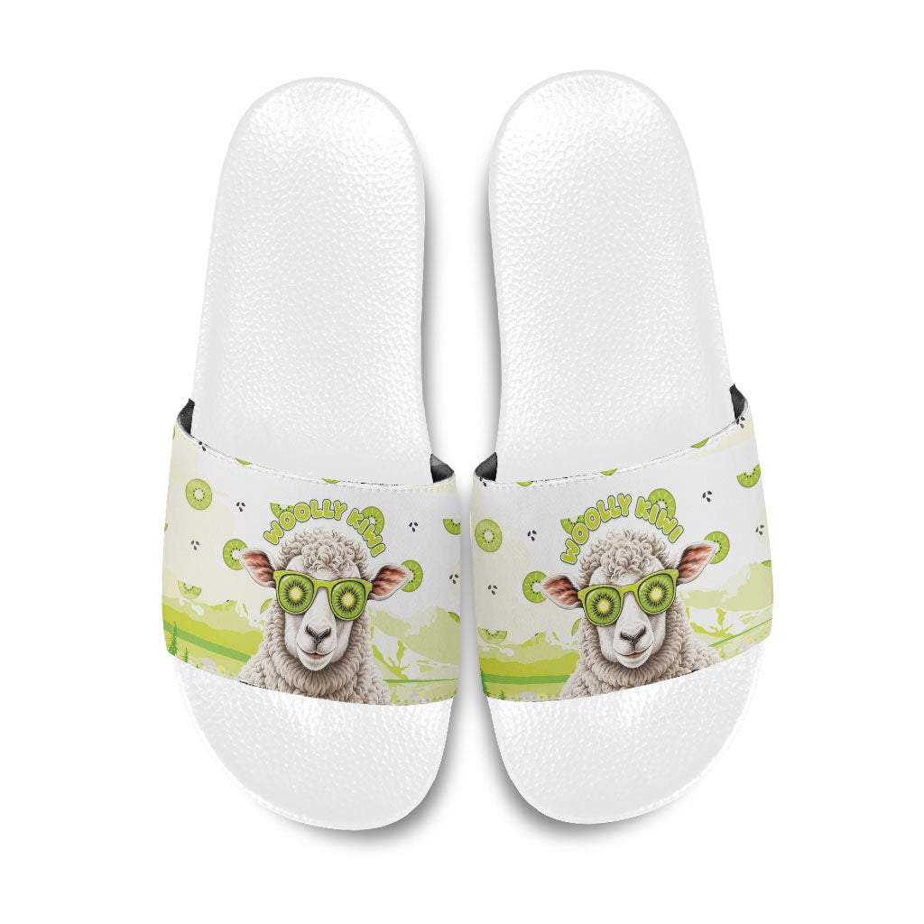New Zealand Funny Woolly Kiwi Sheep Slide Sandals