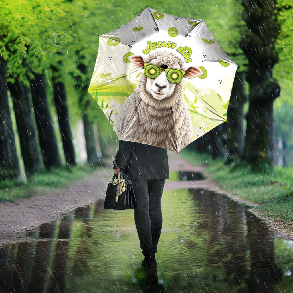 New Zealand Funny Woolly Kiwi Sheep Umbrella