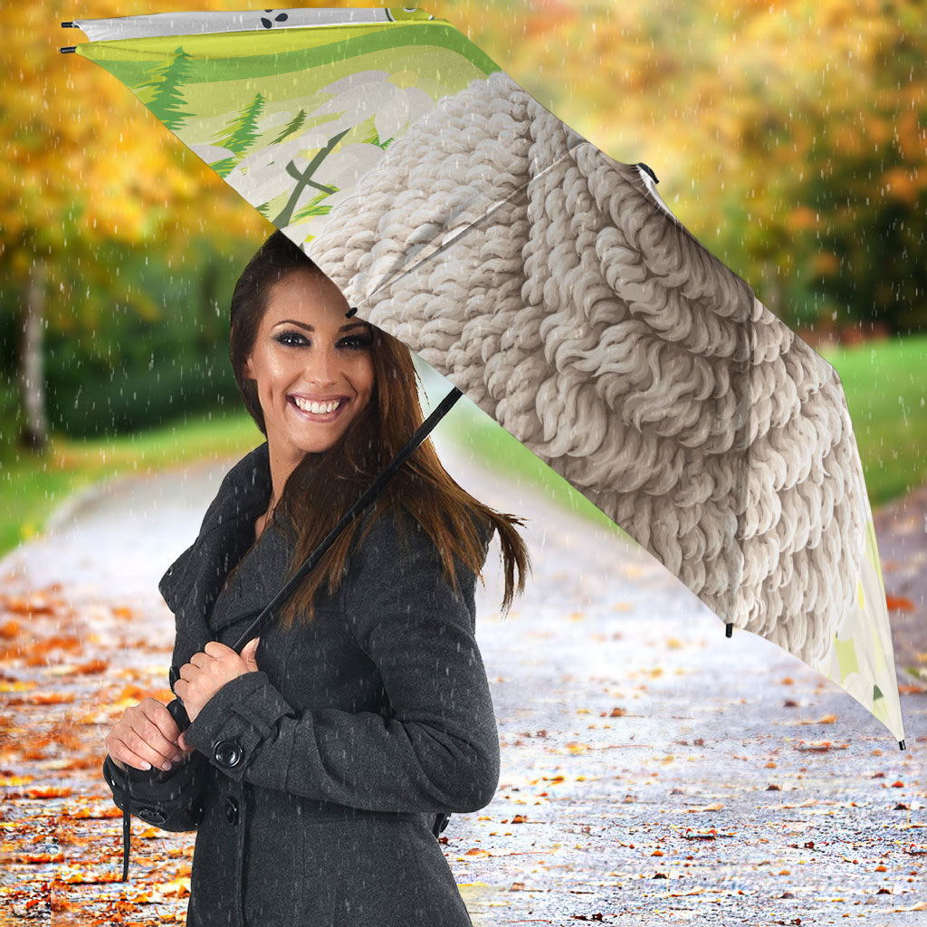 New Zealand Funny Woolly Kiwi Sheep Umbrella
