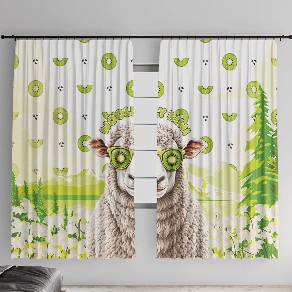 New Zealand Funny Woolly Kiwi Sheep Window Curtain