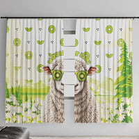 New Zealand Funny Woolly Kiwi Sheep Window Curtain