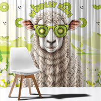 New Zealand Funny Woolly Kiwi Sheep Window Curtain