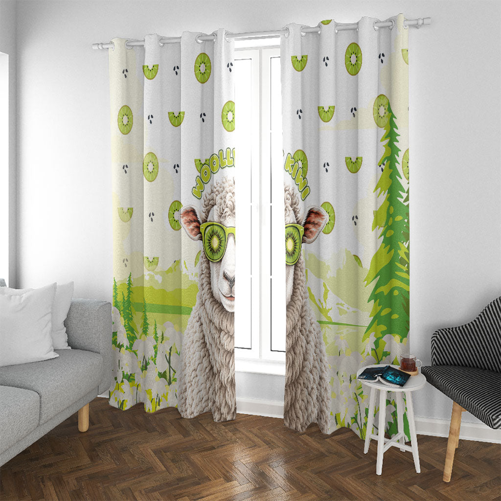 New Zealand Funny Woolly Kiwi Sheep Window Curtain