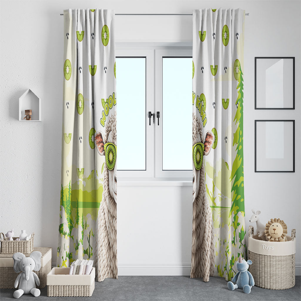 New Zealand Funny Woolly Kiwi Sheep Window Curtain