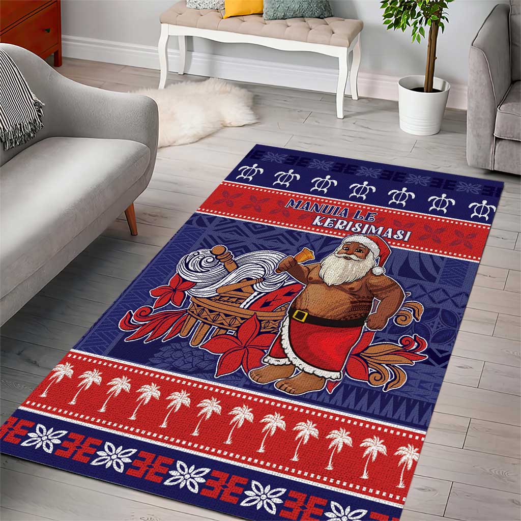 Samoa Christmas Area Rug Samoan Santa Claus Manuia Le Kerisimasi LT05 - Polynesian Pride