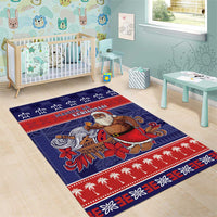 Samoa Christmas Area Rug Samoan Santa Claus Manuia Le Kerisimasi LT05 - Polynesian Pride
