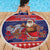 Samoa Christmas Beach Blanket Samoan Santa Claus Manuia Le Kerisimasi