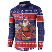 Samoa Christmas Button Sweatshirt Samoan Santa Claus Manuia Le Kerisimasi LT05 - Polynesian Pride