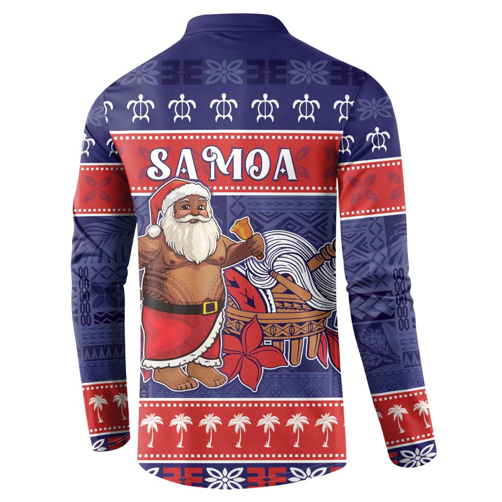 Samoa Christmas Button Sweatshirt Samoan Santa Claus Manuia Le Kerisimasi LT05 - Polynesian Pride