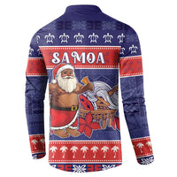 Samoa Christmas Button Sweatshirt Samoan Santa Claus Manuia Le Kerisimasi LT05 - Polynesian Pride