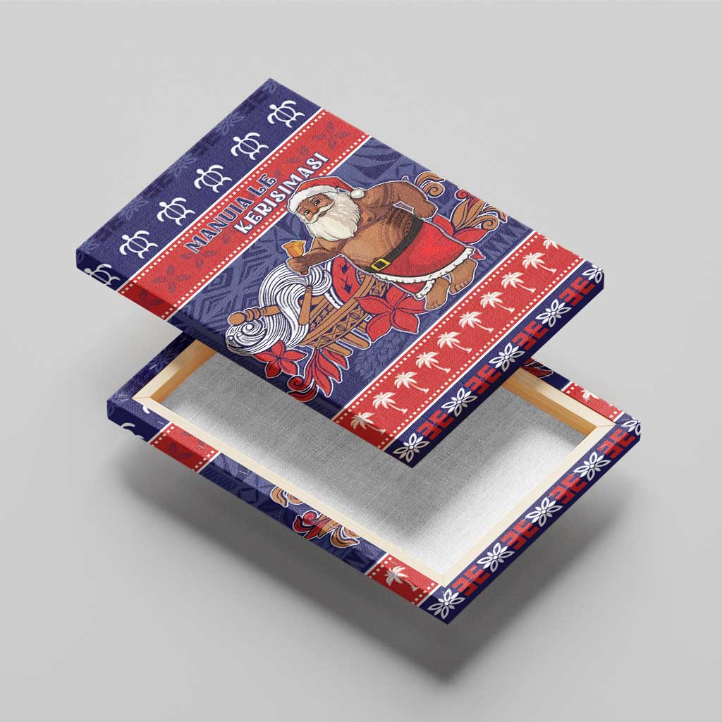 Samoa Christmas Canvas Wall Art Samoan Santa Claus Manuia Le Kerisimasi LT05 - Polynesian Pride