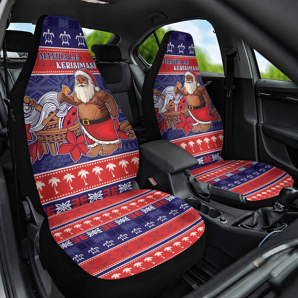Samoa Christmas Car Seat Cover Samoan Santa Claus Manuia Le Kerisimasi LT05 One Size Blue - Polynesian Pride