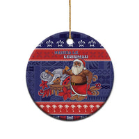 Samoa Christmas Ceramic Ornament Samoan Santa Claus Manuia Le Kerisimasi LT05 - Polynesian Pride