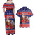 Samoa Christmas Couples Matching Off Shoulder Maxi Dress and Hawaiian Shirt Samoan Santa Claus Manuia Le Kerisimasi