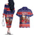 Samoa Christmas Couples Matching Off The Shoulder Long Sleeve Dress and Hawaiian Shirt Samoan Santa Claus Manuia Le Kerisimasi