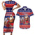 Samoa Christmas Couples Matching Short Sleeve Bodycon Dress and Hawaiian Shirt Samoan Santa Claus Manuia Le Kerisimasi