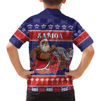 Samoa Christmas Kid Hawaiian Shirt Samoan Santa Claus Manuia Le Kerisimasi LT05 - Polynesian Pride