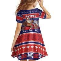 Samoa Christmas Kid Short Sleeve Dress Samoan Santa Claus Manuia Le Kerisimasi LT05 - Polynesian Pride