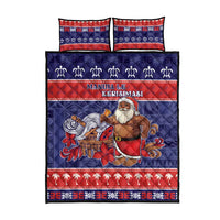 Samoa Christmas Quilt Bed Set Samoan Santa Claus Manuia Le Kerisimasi LT05 - Polynesian Pride