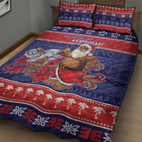 Samoa Christmas Quilt Bed Set Samoan Santa Claus Manuia Le Kerisimasi LT05 - Polynesian Pride