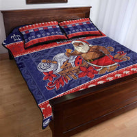 Samoa Christmas Quilt Bed Set Samoan Santa Claus Manuia Le Kerisimasi LT05 - Polynesian Pride