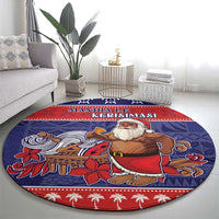 Samoa Christmas Round Carpet Samoan Santa Claus Manuia Le Kerisimasi LT05 - Polynesian Pride