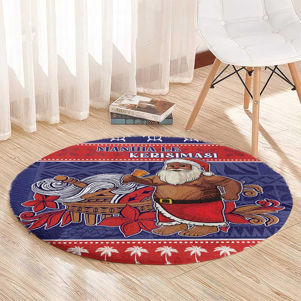Samoa Christmas Round Carpet Samoan Santa Claus Manuia Le Kerisimasi LT05 - Polynesian Pride