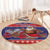 Samoa Christmas Round Carpet Samoan Santa Claus Manuia Le Kerisimasi