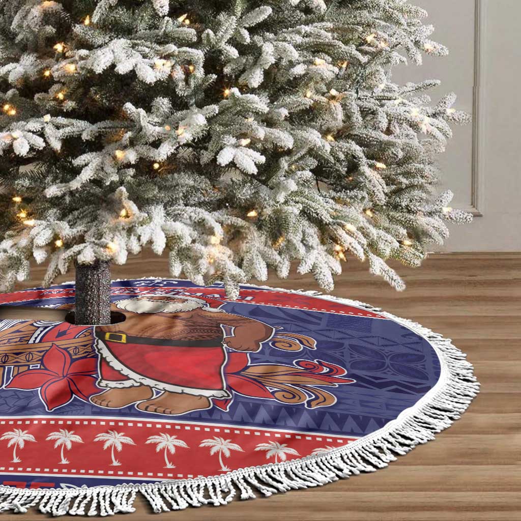 Samoa Christmas Tree Skirt Samoan Santa Claus Manuia Le Kerisimasi LT05 - Polynesian Pride