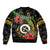 Love Vanuatu Christmas Bomber Jacket God Yumi Polynesian Tribal Pattern