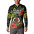 Love Vanuatu Christmas Button Sweatshirt God Yumi Polynesian Tribal Pattern