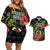 Love Vanuatu Christmas Couples Matching Off Shoulder Short Dress and Hawaiian Shirt God Yumi Polynesian Tribal Pattern