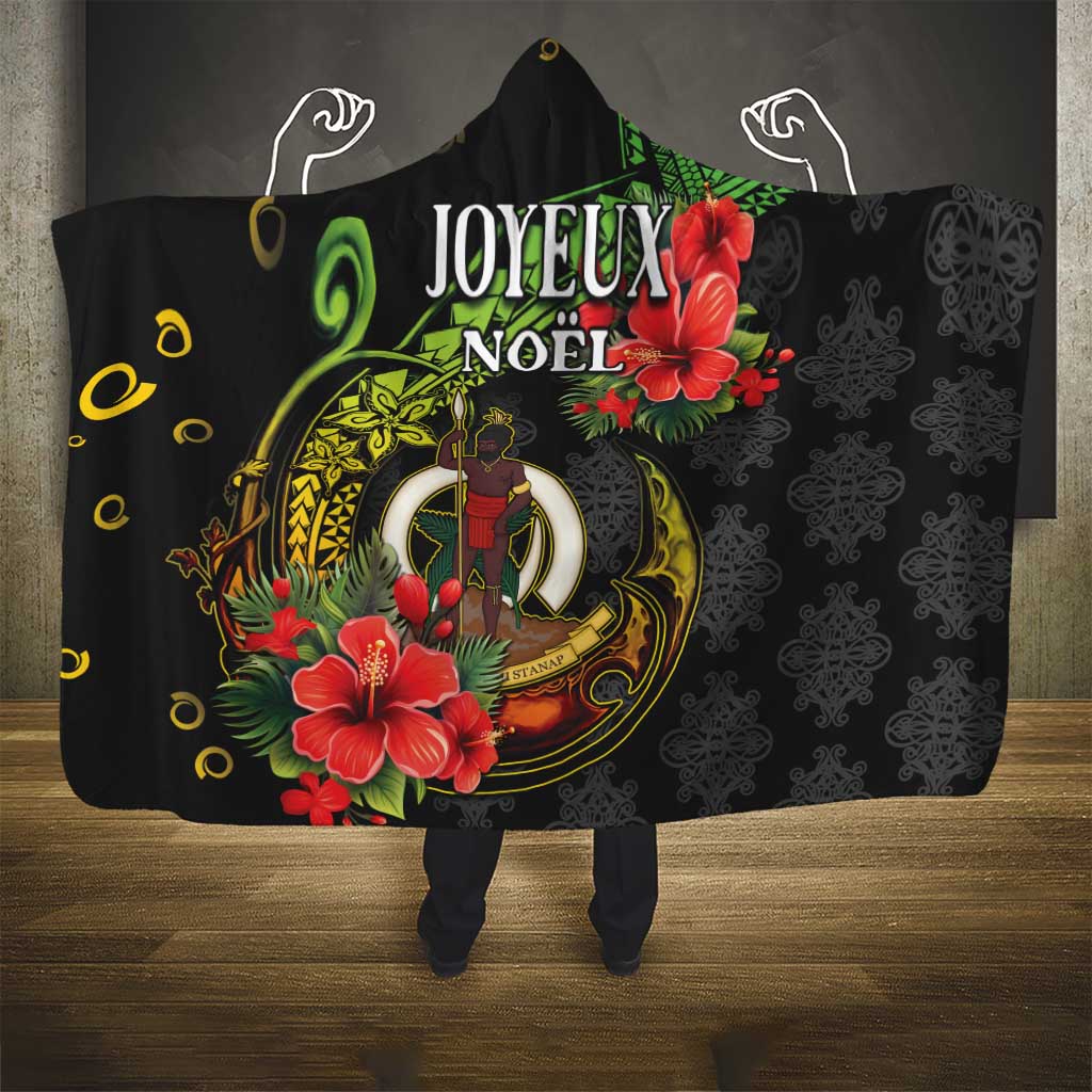 Love Vanuatu Christmas Hooded Blanket God Yumi Polynesian Tribal Pattern LT05 - Polynesian Pride