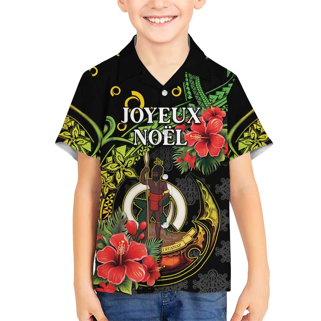 Love Vanuatu Christmas Kid Hawaiian Shirt God Yumi Polynesian Tribal Pattern LT05 Kid Black - Polynesian Pride