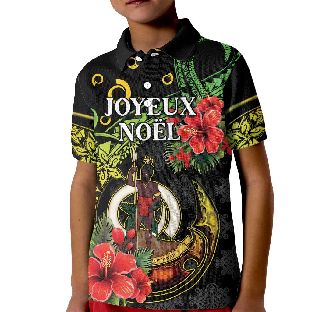 Love Vanuatu Christmas Kid Polo Shirt God Yumi Polynesian Tribal Pattern LT05 Kid Black - Polynesian Pride