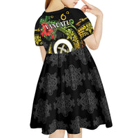 Love Vanuatu Christmas Kid Short Sleeve Dress God Yumi Polynesian Tribal Pattern LT05 - Polynesian Pride