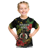 Love Vanuatu Christmas Kid T Shirt God Yumi Polynesian Tribal Pattern LT05 Black - Polynesian Pride