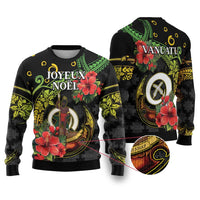 Love Vanuatu Christmas Ugly Christmas Sweater God Yumi Polynesian Tribal Pattern LT05 Black - Polynesian Pride