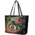 Love Vanuatu Christmas Leather Tote Bag God Yumi Polynesian Tribal Pattern