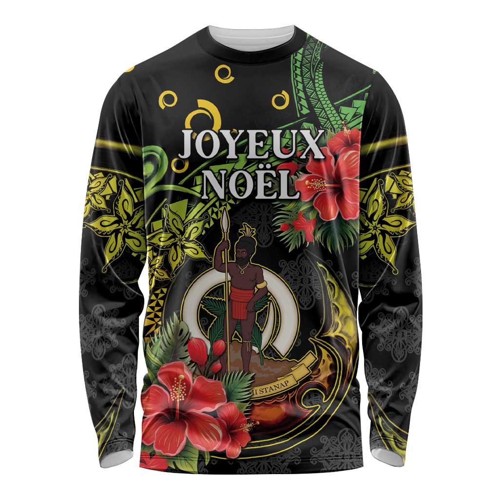 Love Vanuatu Christmas Long Sleeve Shirt God Yumi Polynesian Tribal Pattern LT05 Unisex Black - Polynesian Pride