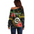 Love Vanuatu Christmas Off Shoulder Sweater God Yumi Polynesian Tribal Pattern