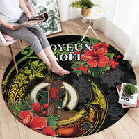 Love Vanuatu Christmas Round Carpet God Yumi Polynesian Tribal Pattern LT05 - Polynesian Pride