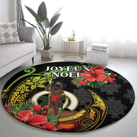Love Vanuatu Christmas Round Carpet God Yumi Polynesian Tribal Pattern LT05 - Polynesian Pride