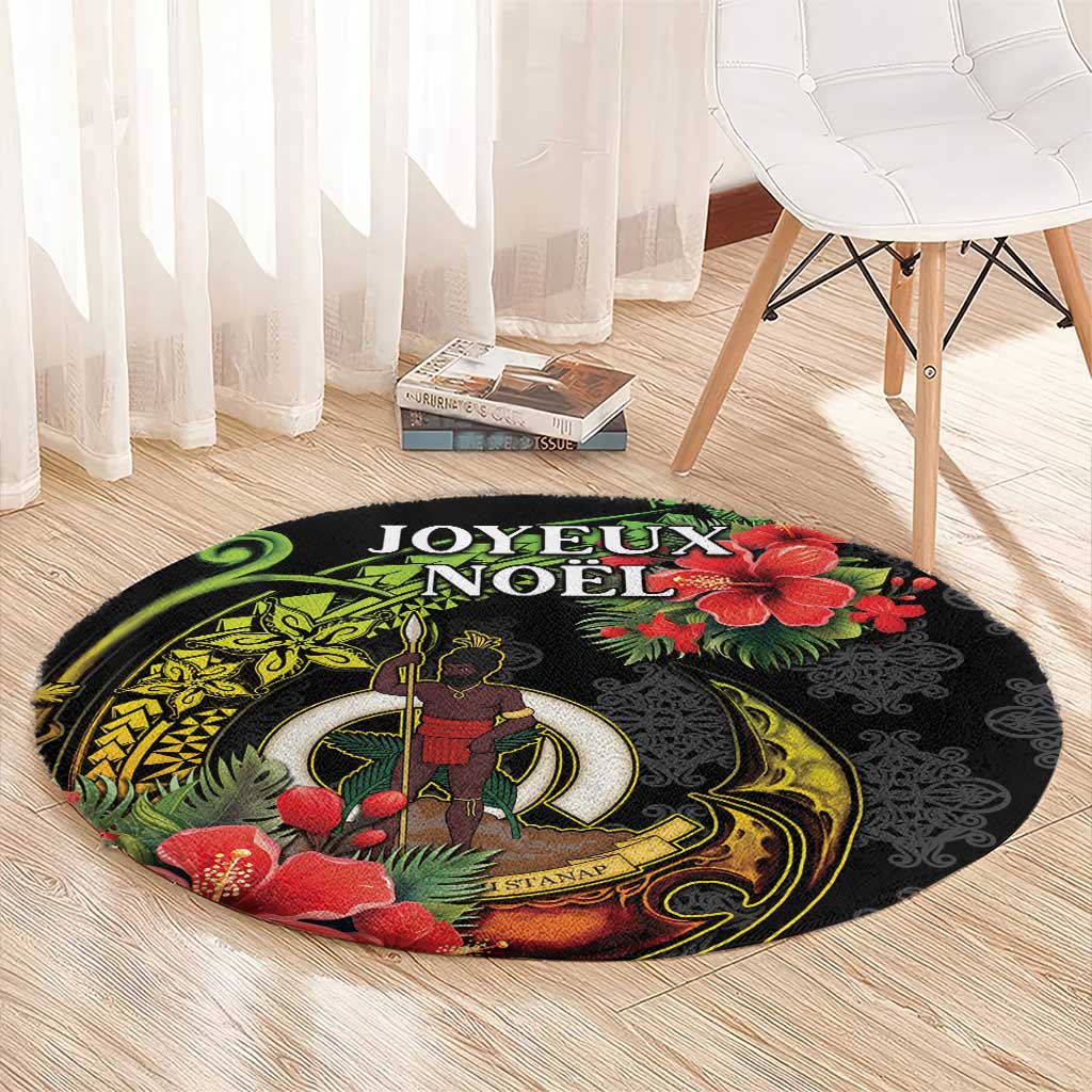 Love Vanuatu Christmas Round Carpet God Yumi Polynesian Tribal Pattern LT05 - Polynesian Pride