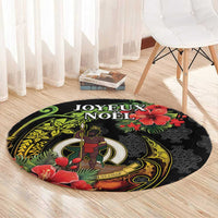 Love Vanuatu Christmas Round Carpet God Yumi Polynesian Tribal Pattern LT05 - Polynesian Pride