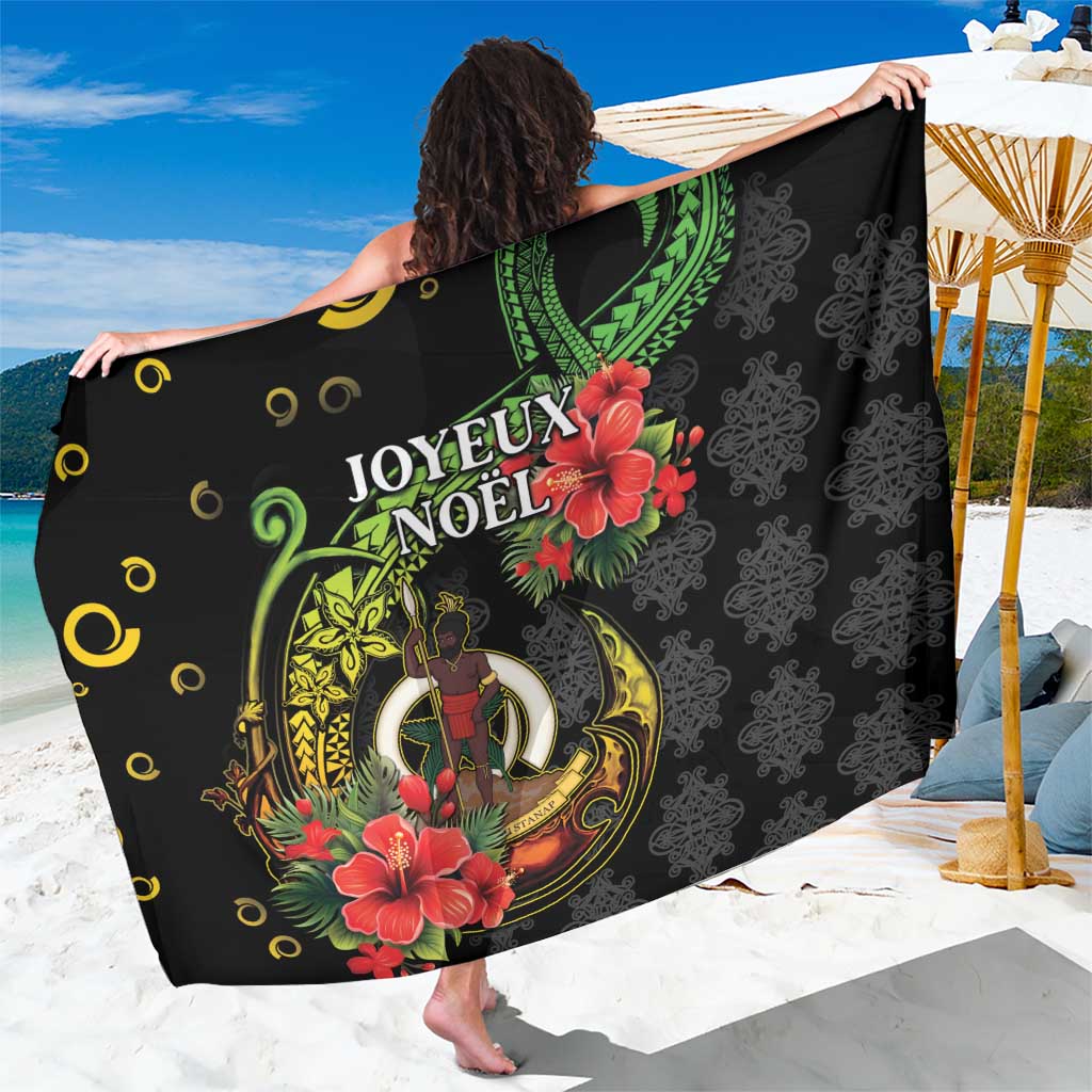 Love Vanuatu Christmas Sarong God Yumi Polynesian Tribal Pattern LT05 One Size 44 x 66 inches Black - Polynesian Pride