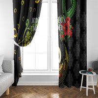 Love Vanuatu Christmas Window Curtain God Yumi Polynesian Tribal Pattern LT05 - Polynesian Pride