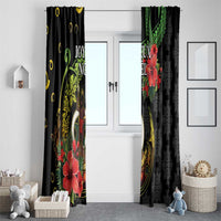 Love Vanuatu Christmas Window Curtain God Yumi Polynesian Tribal Pattern LT05 - Polynesian Pride