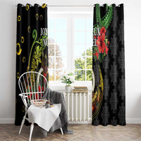 Love Vanuatu Christmas Window Curtain God Yumi Polynesian Tribal Pattern LT05 - Polynesian Pride