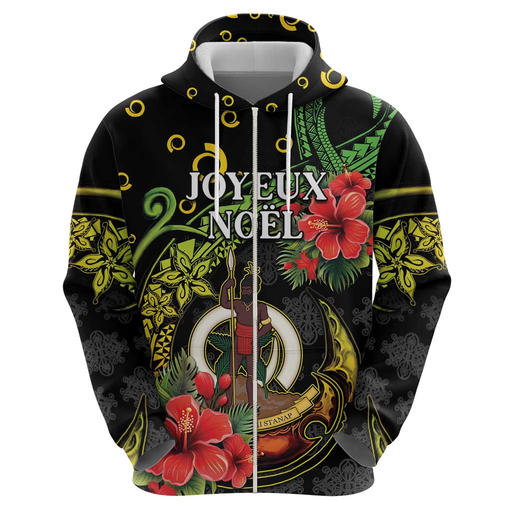 Love Vanuatu Christmas Zip Hoodie God Yumi Polynesian Tribal Pattern LT05 - Polynesian Pride